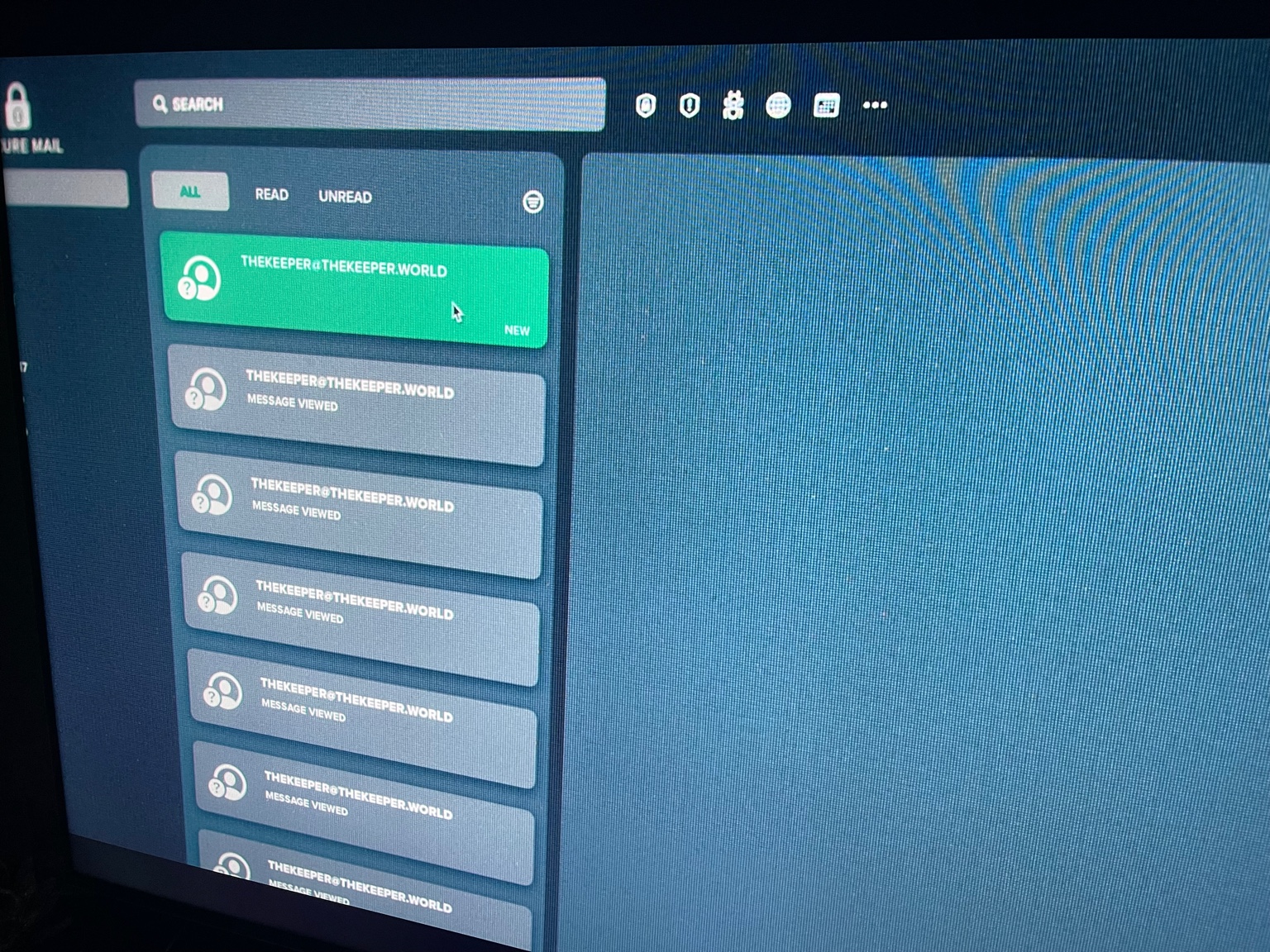 Secure Mail Client interface