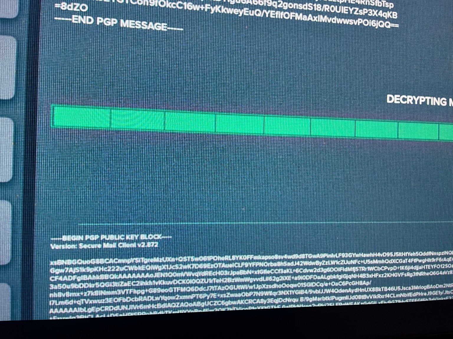 Message decryption in progress